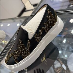 Giuseppe Zanotti Black and Gold Chukka Boots